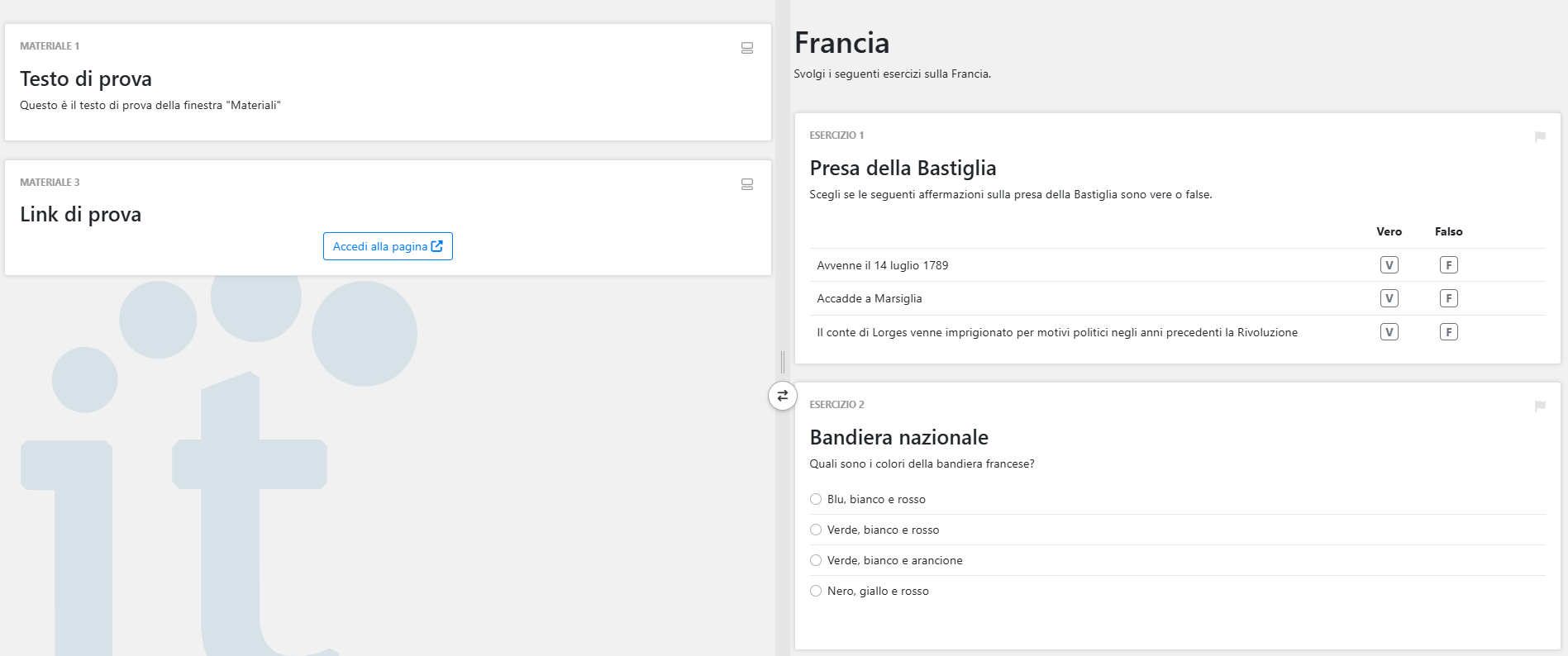 mostra affiancati